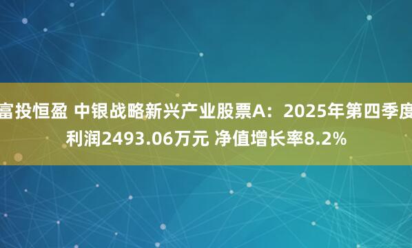 富投恒盈 中银战略新兴产业股票A:2025年第四季度利润2493.06万元 净值增长率8.2%
